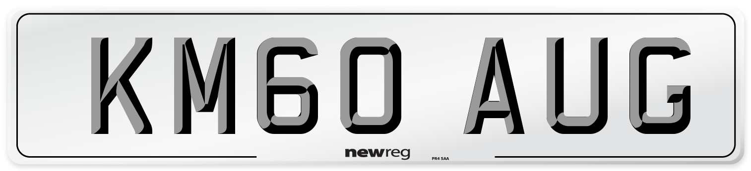 KM60 AUG Number Plate from New Reg